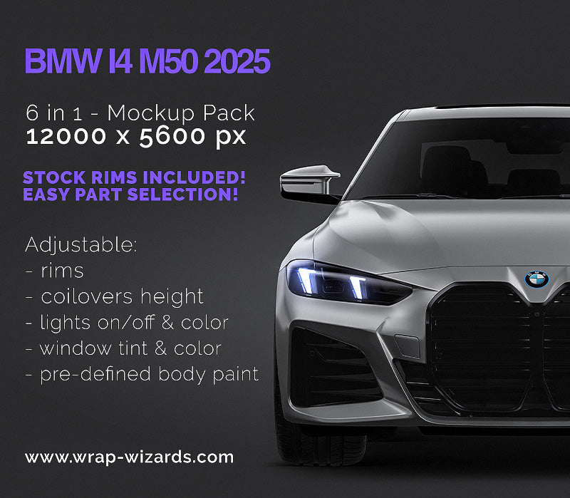 BMW i4 M50 2025 - Car Mockup