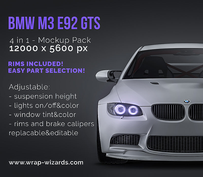 BMW 3-Series M3 E92 Coupe GTS - Car Mockup
