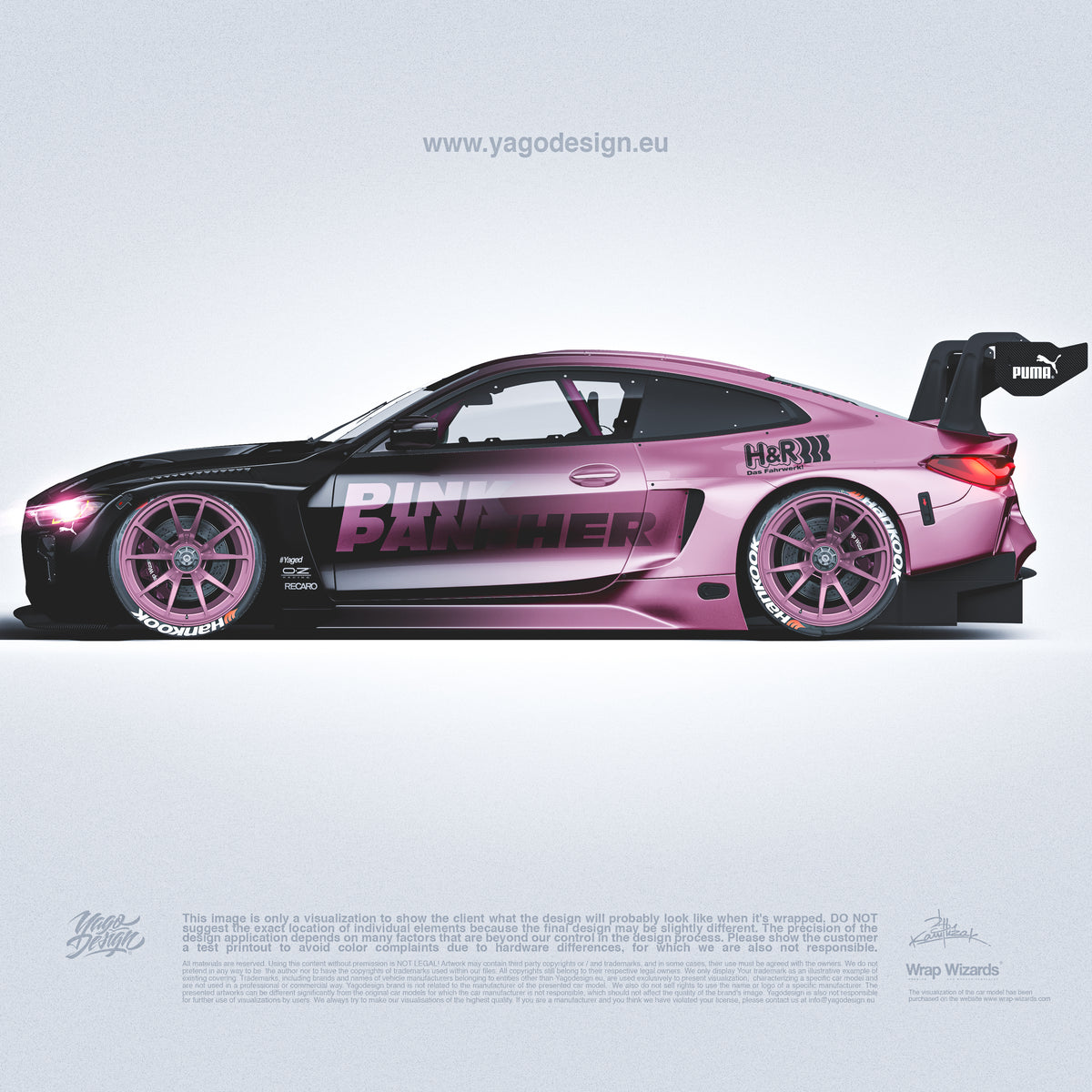 Design - Pink Panther - FOR M4 – Wrap-Wizards.com - Premium Car Mockups ...