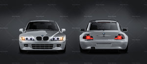 BMW Z3 Coupe E36/8 glossy finish - all sides Car Mockup Template.psd