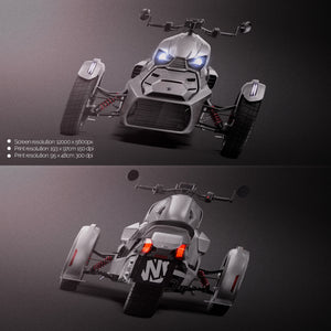Premium motorcylce mockup for BRP CAN-AM RYKER 2021 ALL SIDES
