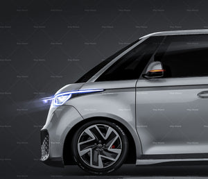 Volkswagen ID. Buzz personal van 2023 glossy finish - all sides Car Mockup Template.psd