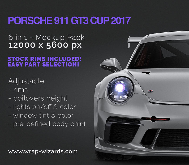 Porsche 911 GT3 Cup 2017 - Car Mockup