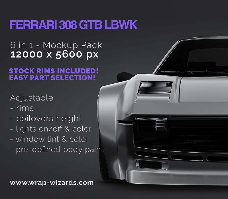 Ferrari 308 GTB  LBWK - Car Mockup