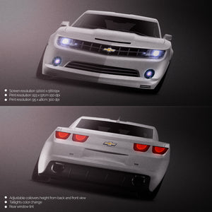Premium car mockup for Chevrolet Camaro 2011