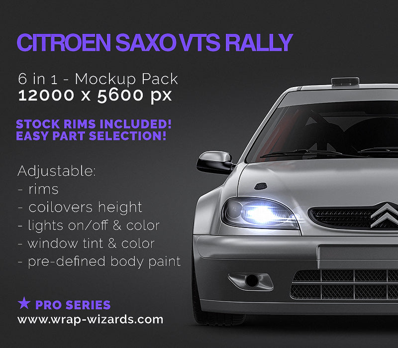 Citroen Saxo VTS Rally - Car Mockup