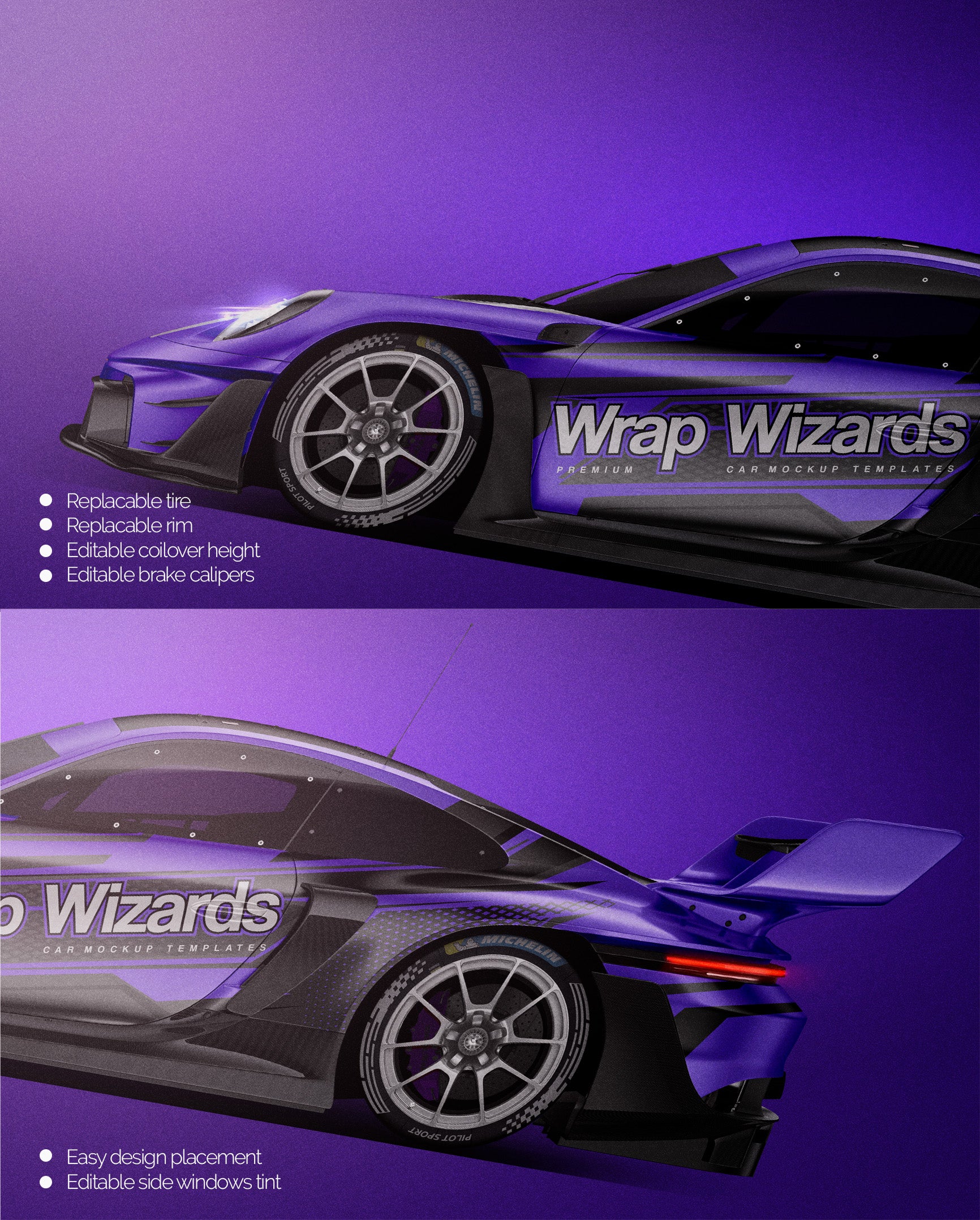 Porsche 911 GT3R Rennsport 2023 - Car Mockup