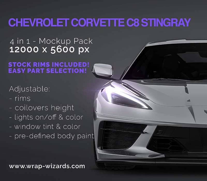 Chevrolet Corvette C8 Stingray 2020 - Car Mockup