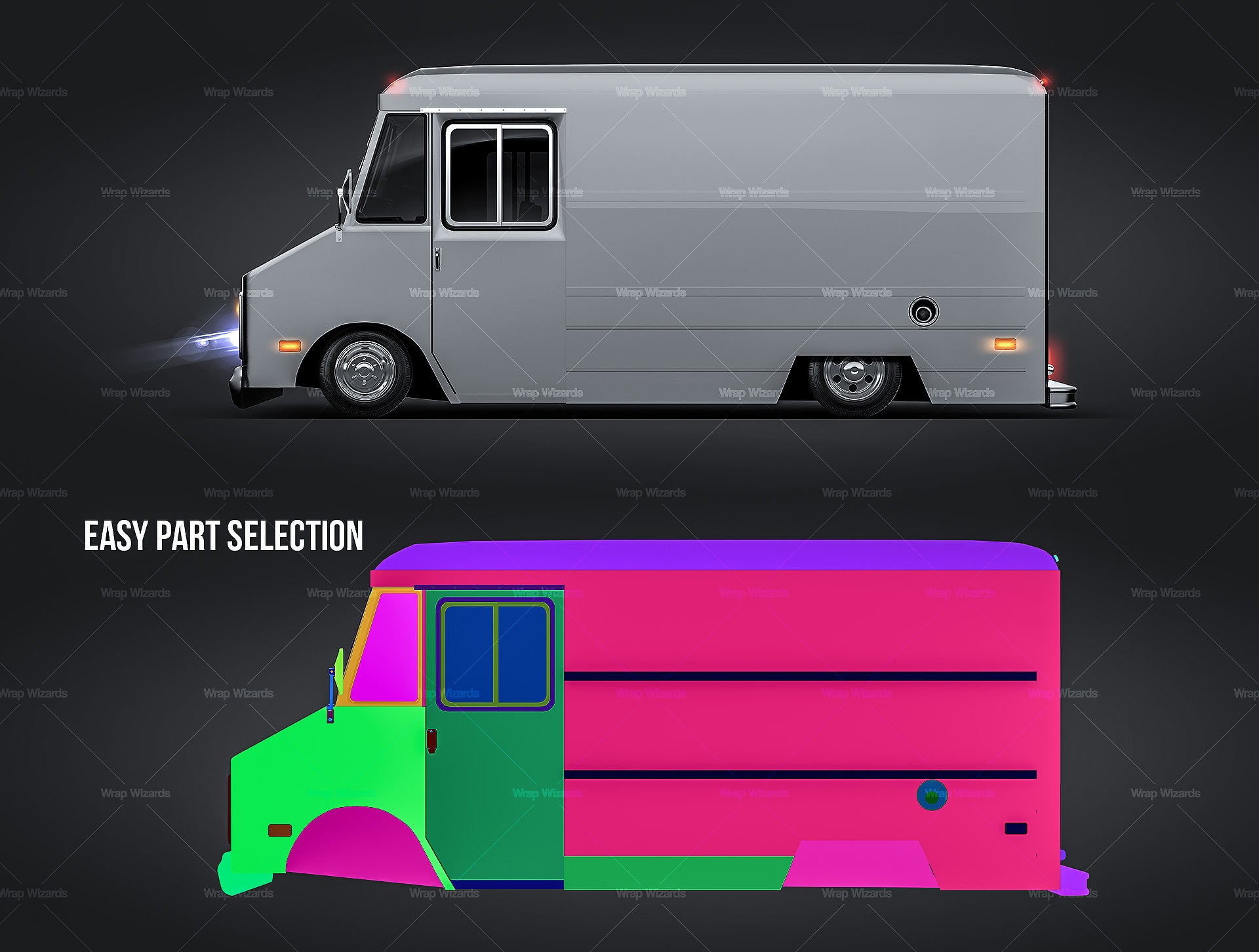 Custom Step Van Car Rapp Chevrolet P30 step van - Van Mockup