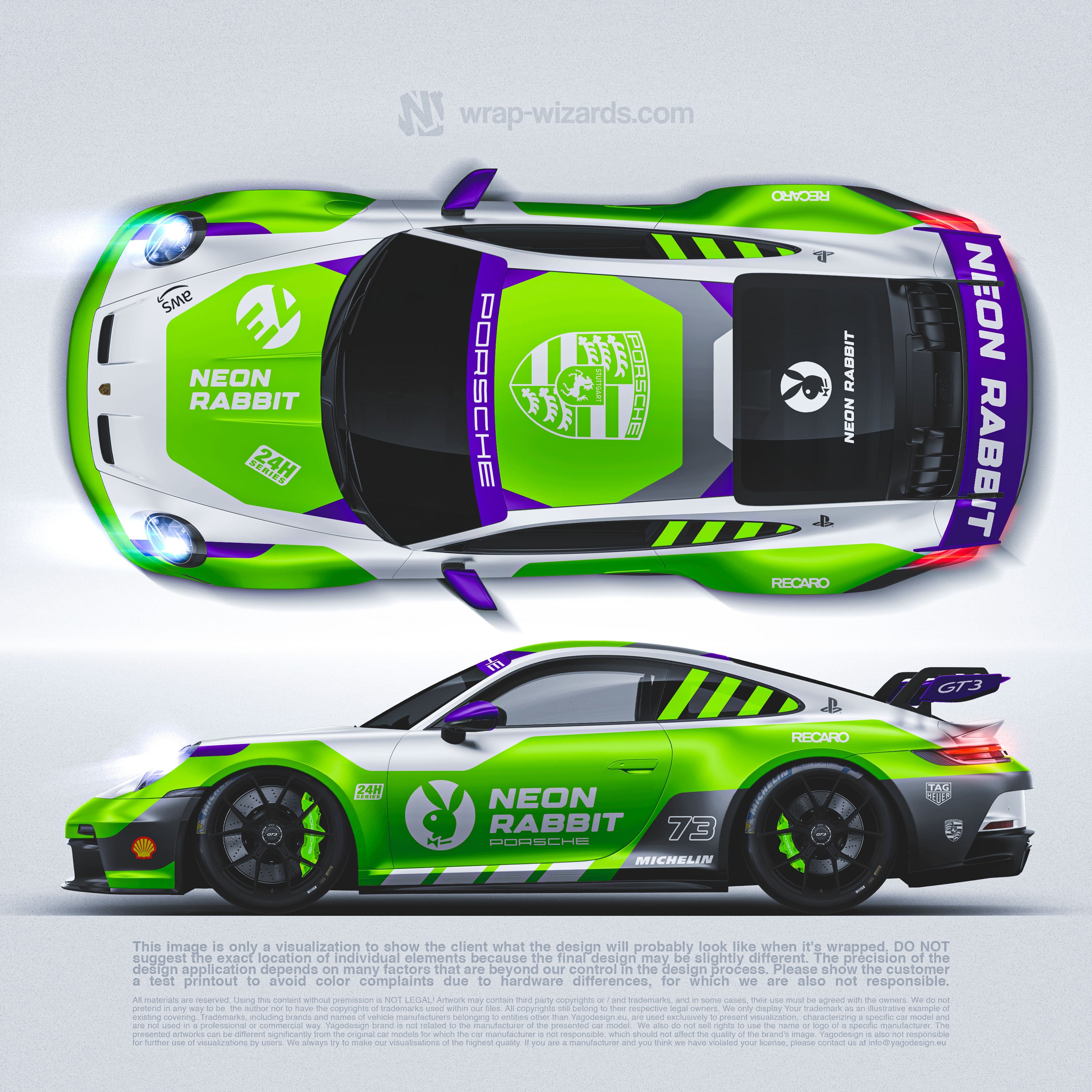 Design - RACE PORSCHE - READY TO PRINT or CUT FILES