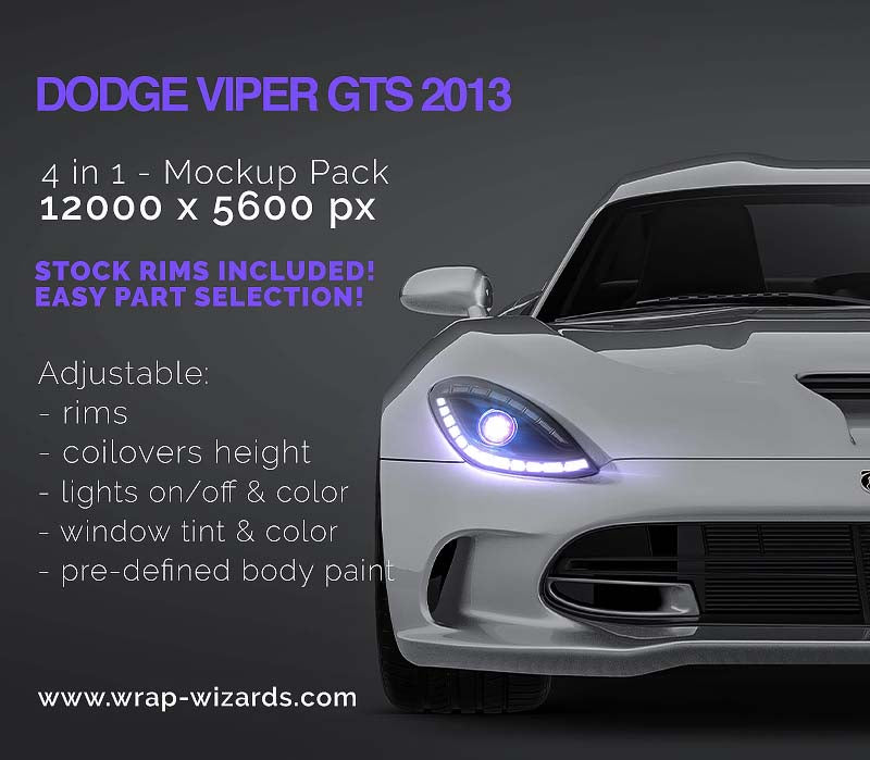 Dodge Viper GTS - Car Mockup