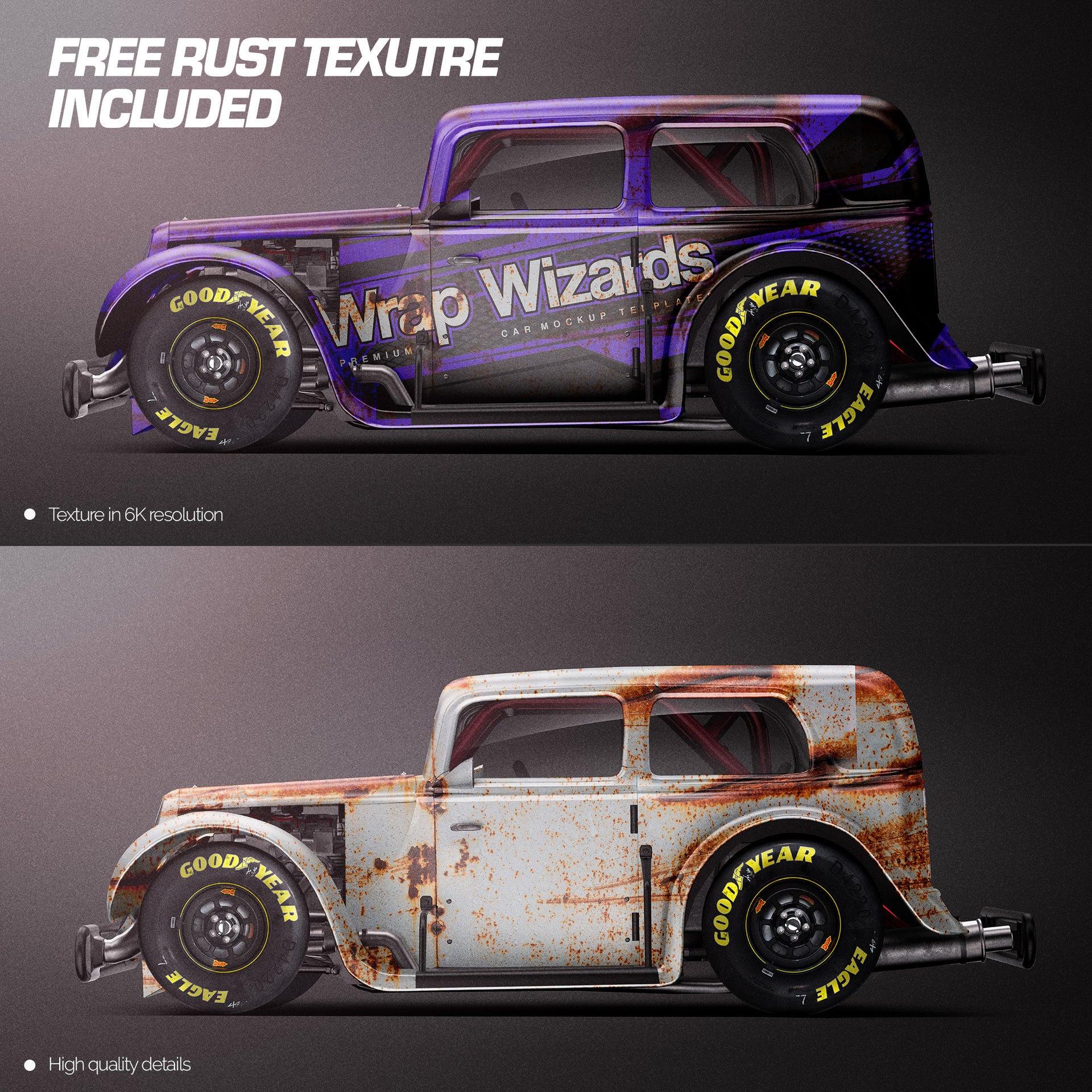 Premium car mockup for FORD 34 LEGEND