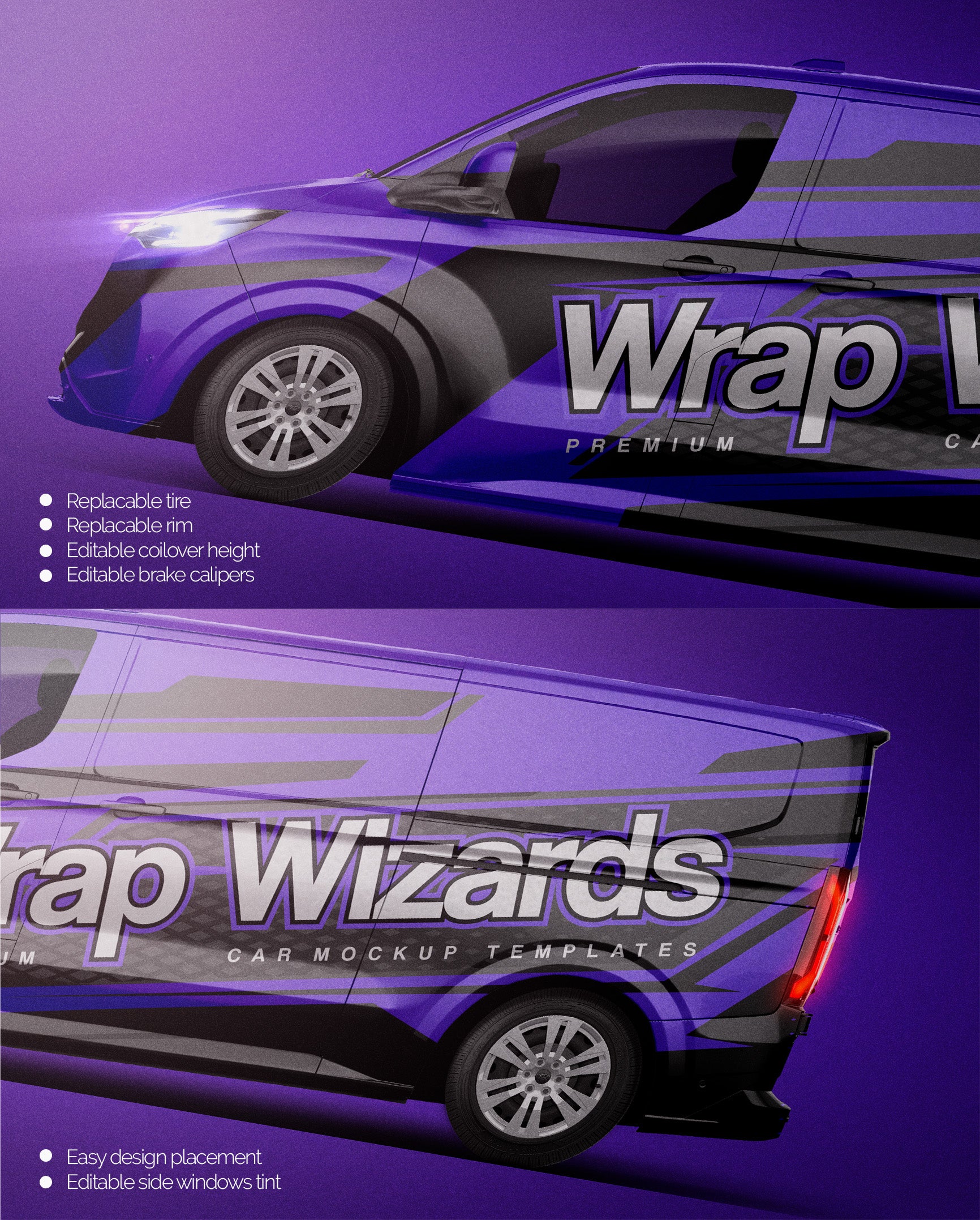 Ford Transit E Custom L2H1 Van  - Van Mockup