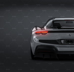 Ferrari 296 GTB glossy finish - all sides Car Mockup Template.psd