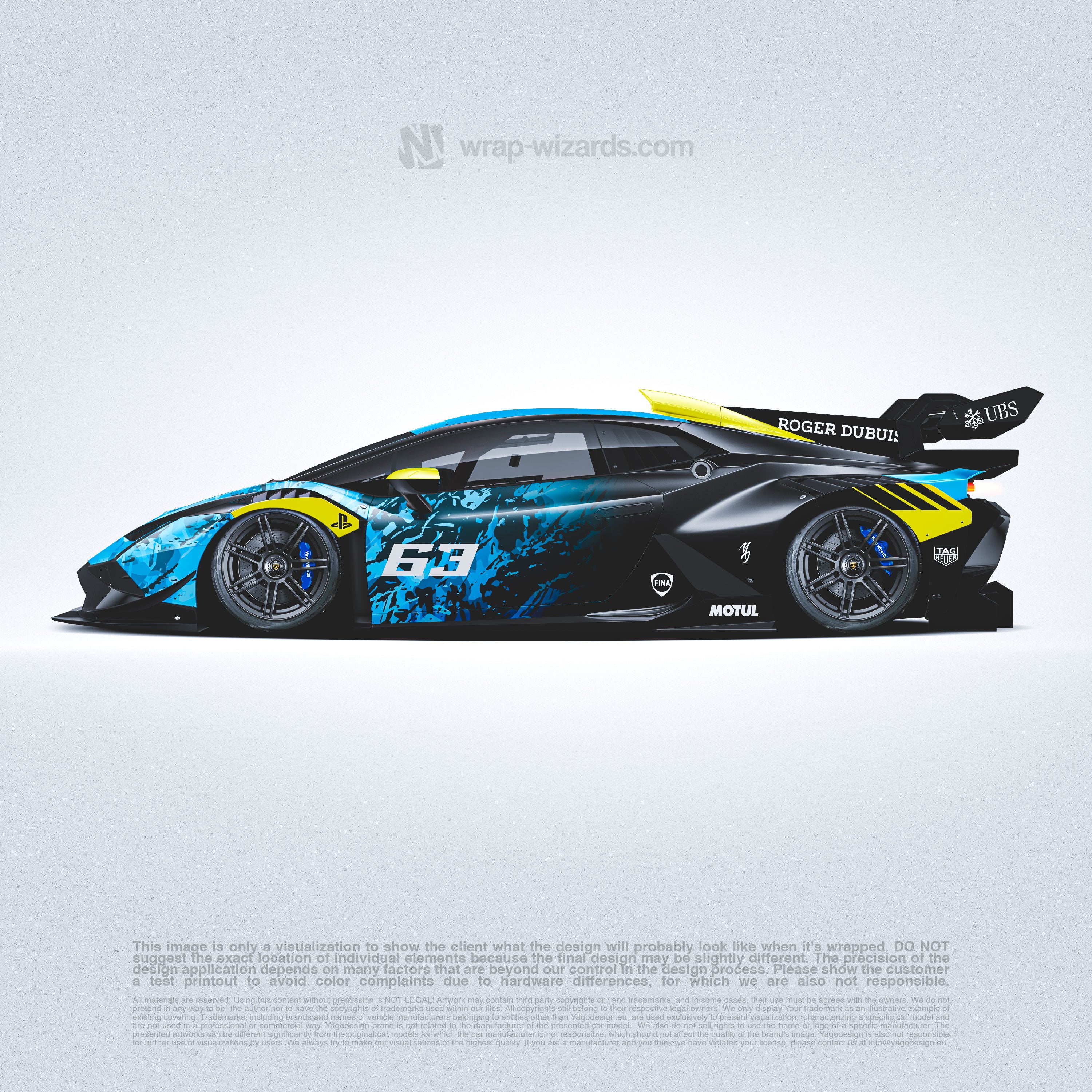 Design - Lamborghini HURACAN EVO SUPER TROFEO BLUE GRUNGE - FILES ON DEMAND