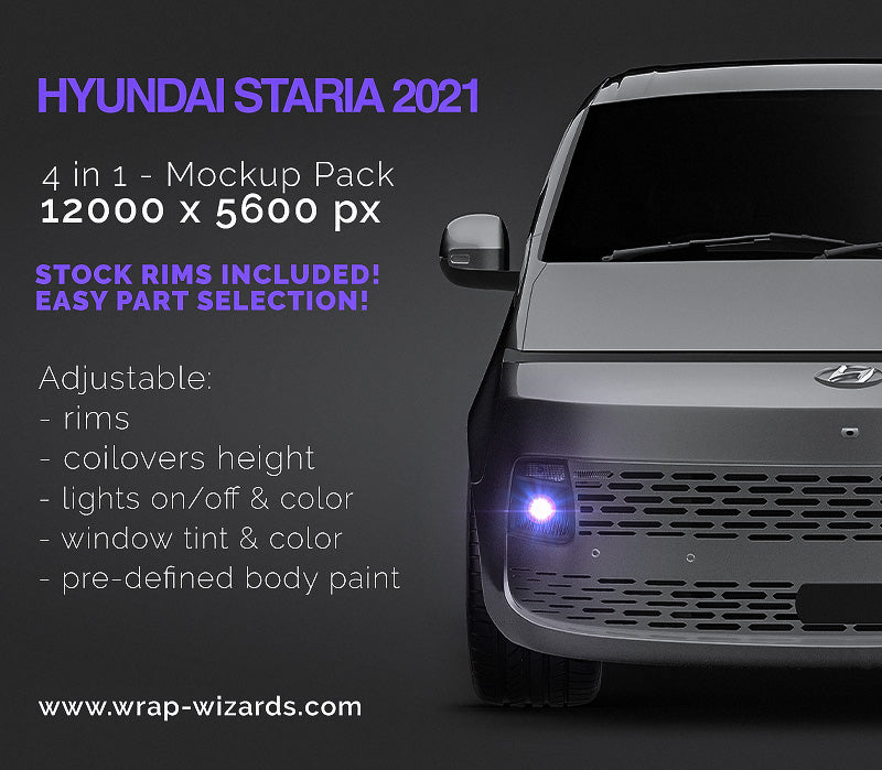 Hyundai Staria 2022 Passenger - Van Mockup