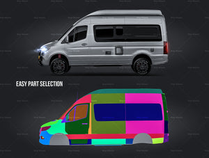 Hymer GC Grand Canyon S Mercedes Benz Sprinter L2H2 Tourer glossy finish - all sides Car Mockup Template.psd