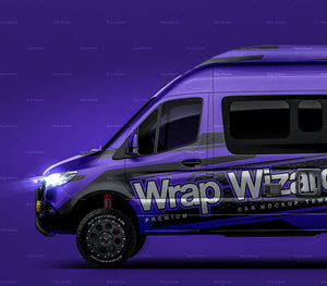 Hymer GC Grand Canyon S Mercedes Benz Sprinter L2H2 Tourer glossy finish - all sides Car Mockup Template.psd