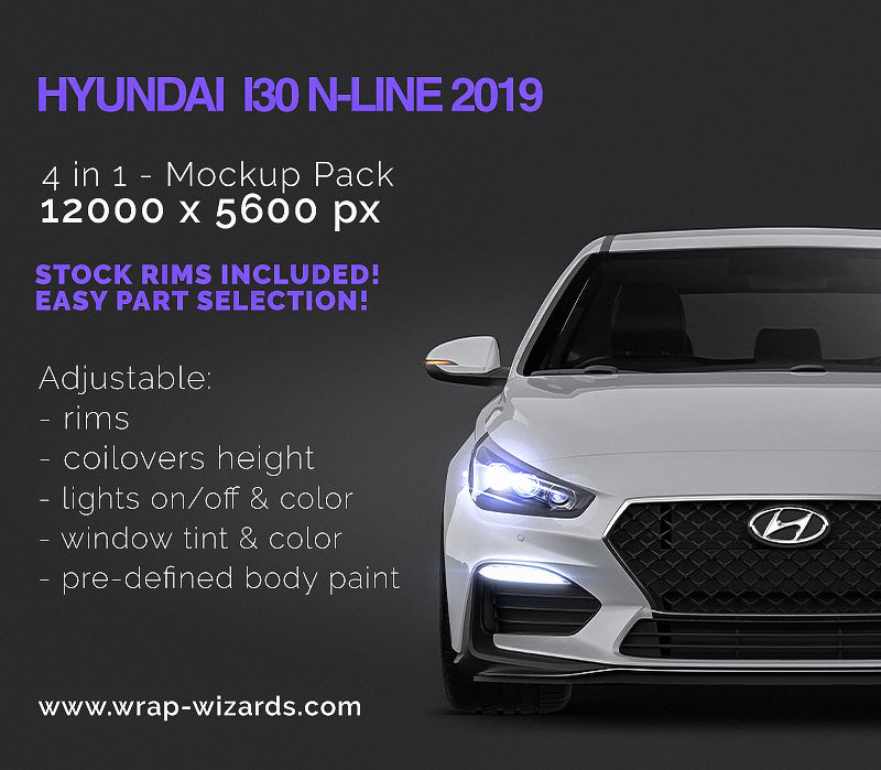 Hyundai i30 N-Line 2019 - Car Mockup