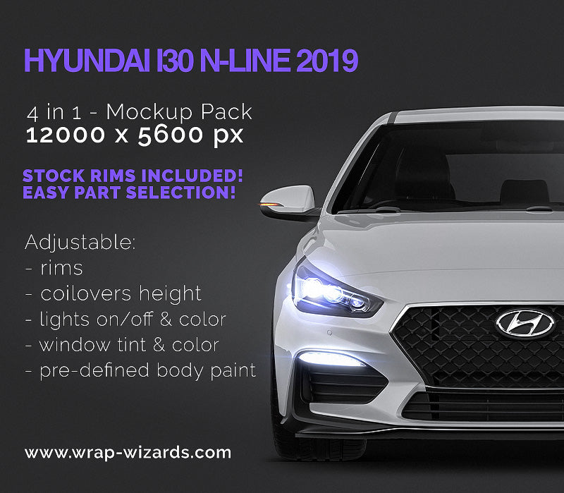 Hyundai i30 N-Line 2019 - Car Mockup