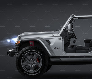 Jeep Wrangler Unlimited Rubicon 392 (Mojave) glossy finish - all sides Car Mockup Template.psd