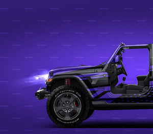 Jeep Wrangler Unlimited Rubicon 392 (Mojave) glossy finish - all sides Car Mockup Template.psd