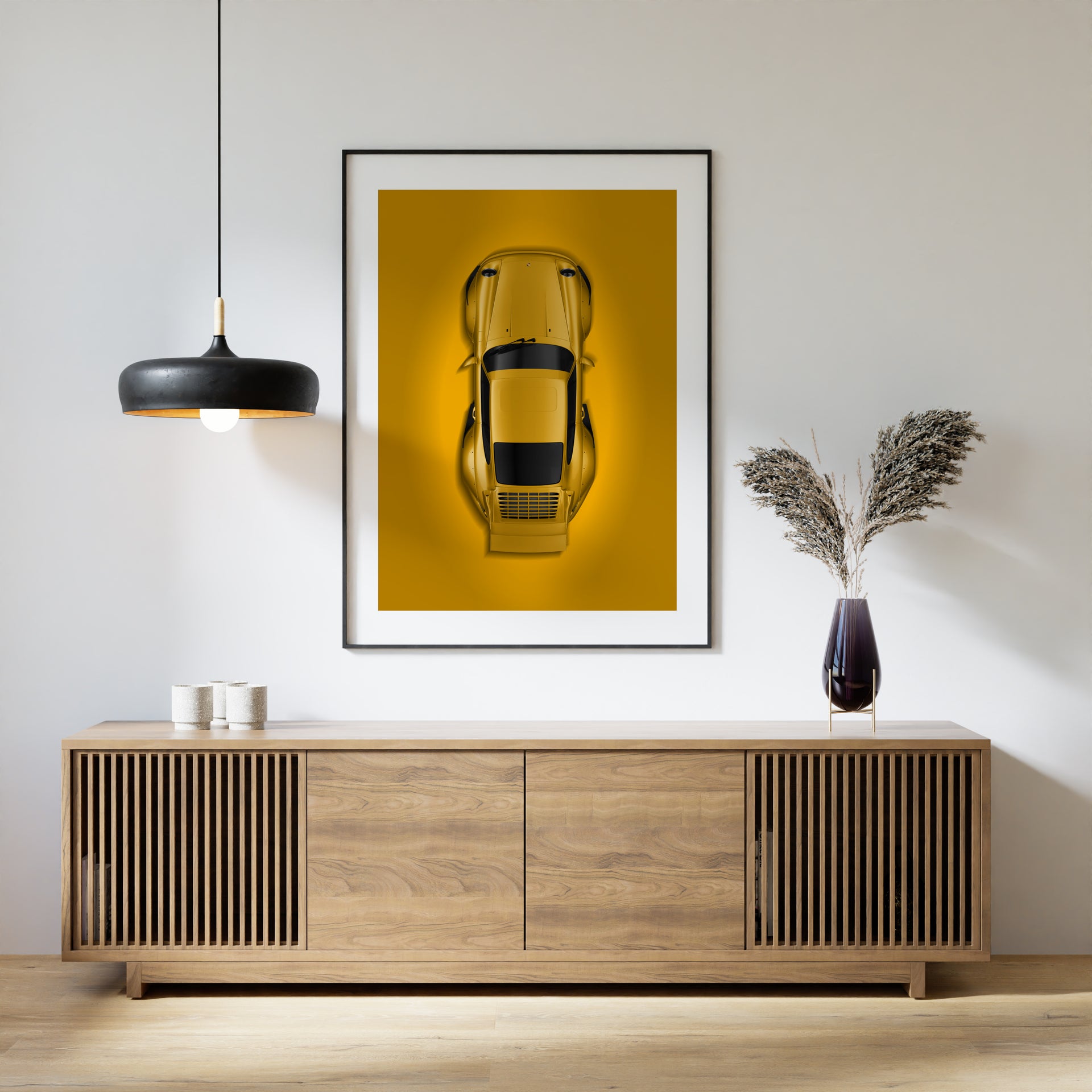 Porsche 911 GT2 YELLOW Poster A1