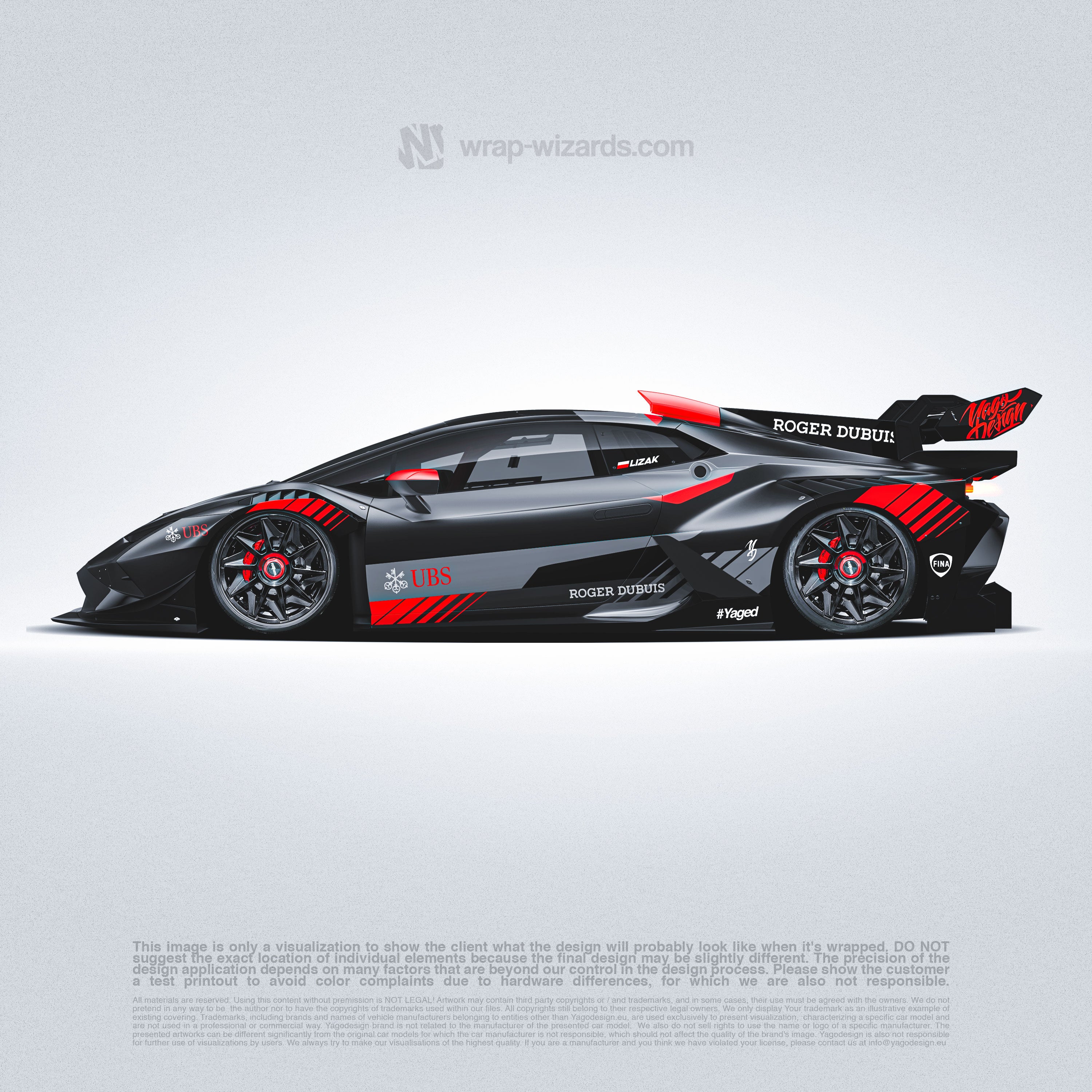 Design - Lamborghini HURACAN EVO SUPER TROFEO RACING RED-BLACK - FILES ON DEMAND