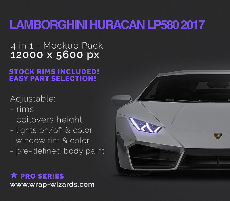 Lamborghini Huracan LP580-2 2017 - Car Mockup