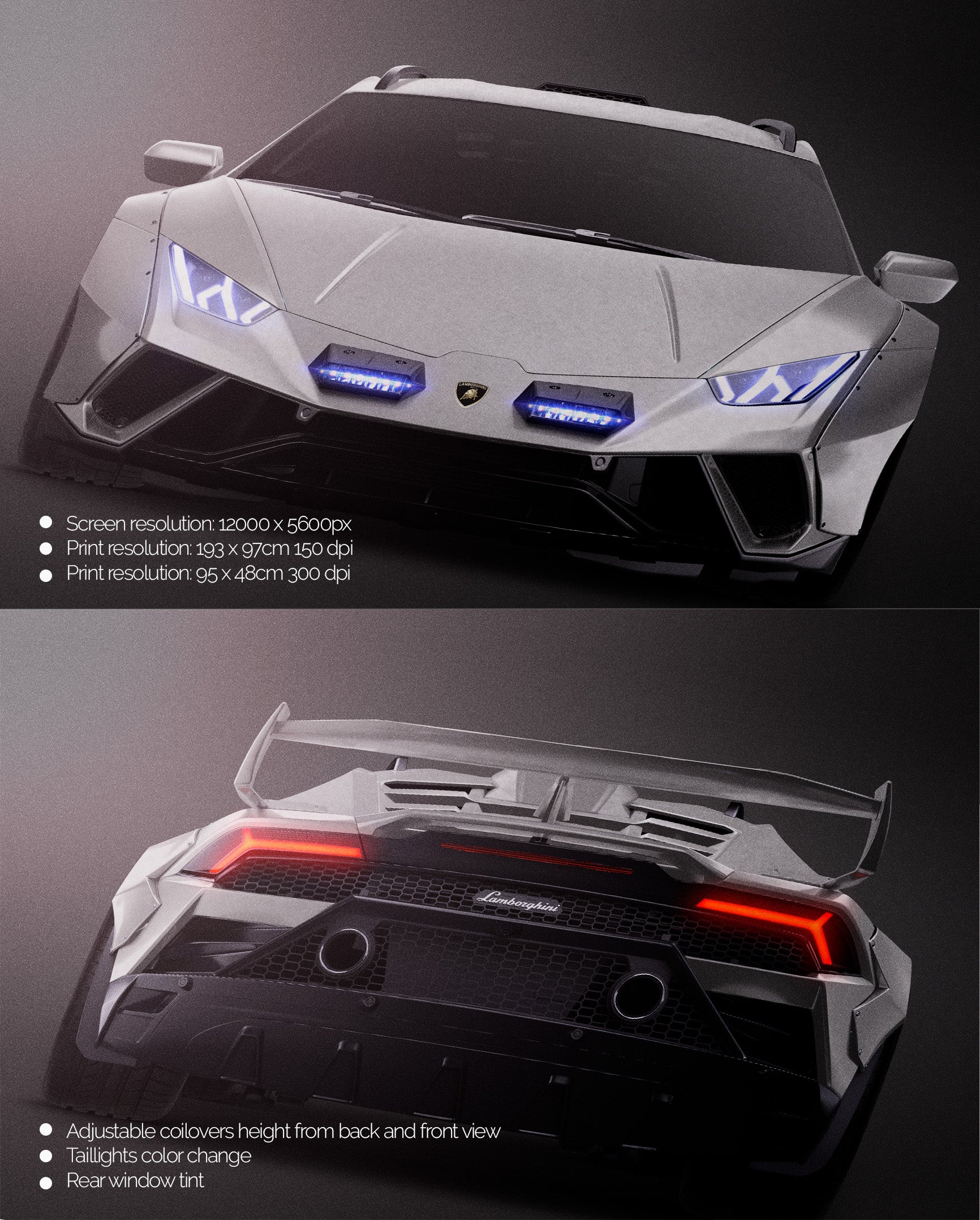 Lamborghini Huracán Sterrato 2024 Liberty Walk - Car Mockup