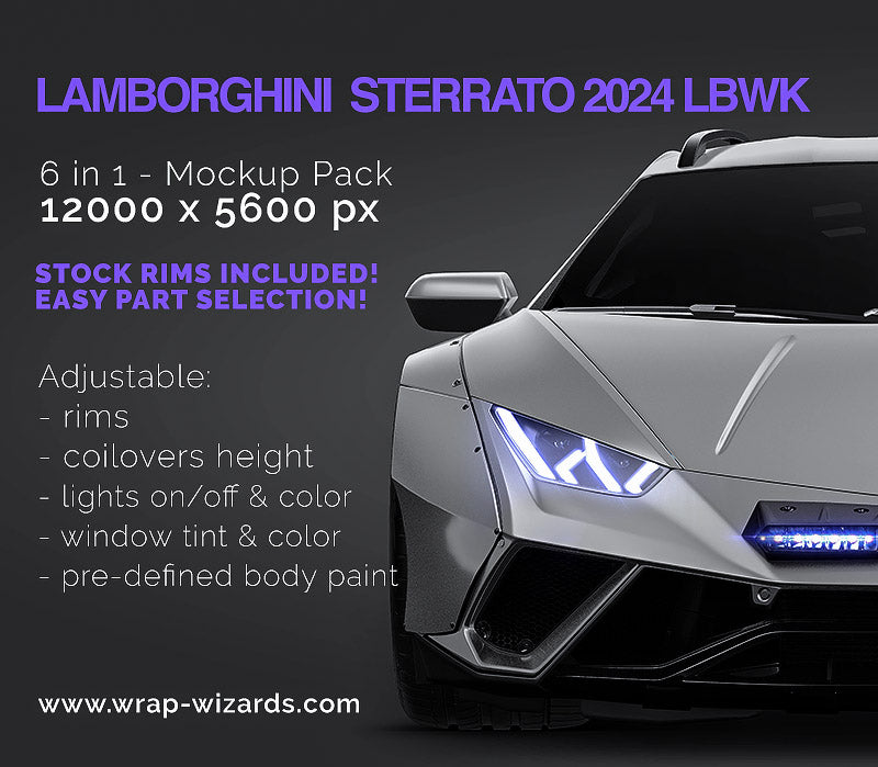 Lamborghini Huracán Sterrato 2024 Liberty Walk - Car Mockup