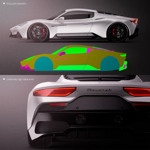Premium car mockup for MASERATI MC20 - ALL SIDES