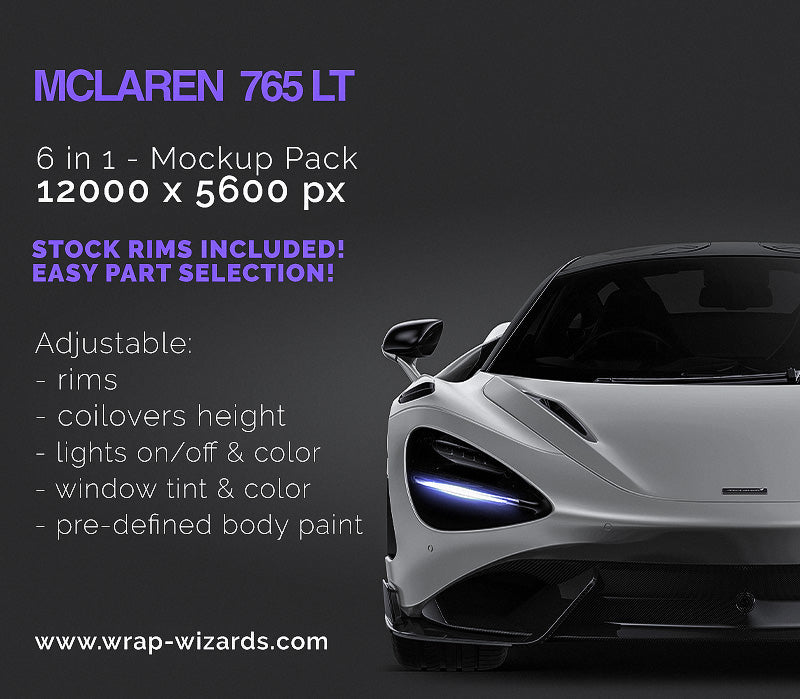 McLaren 765LT - Car Mockup