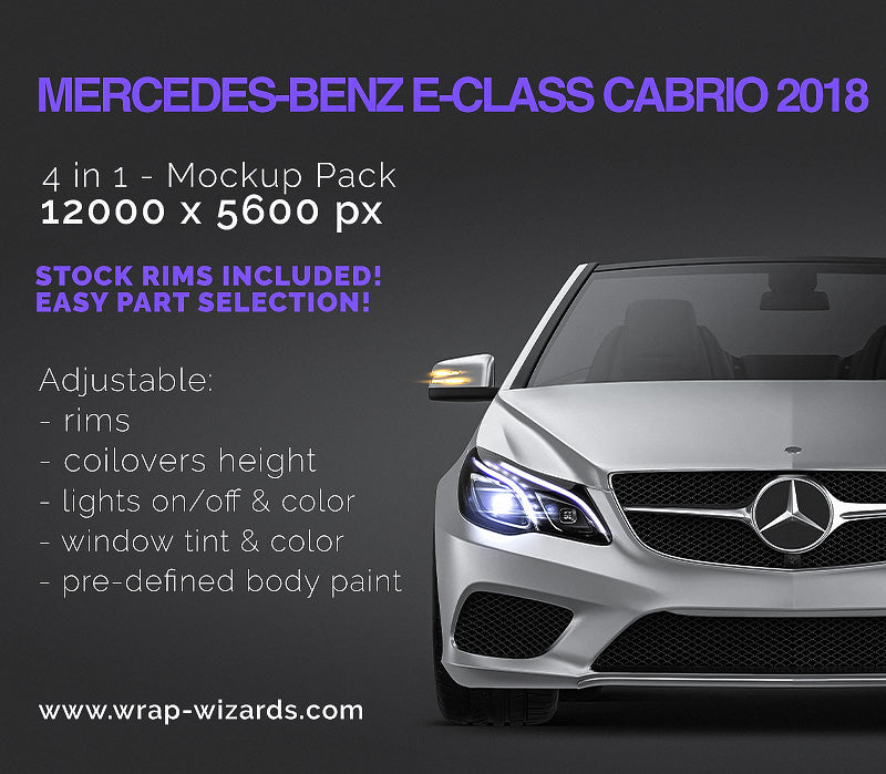 Mercedes-Benz E-Class Cabriolet 2018 - Car Mockup