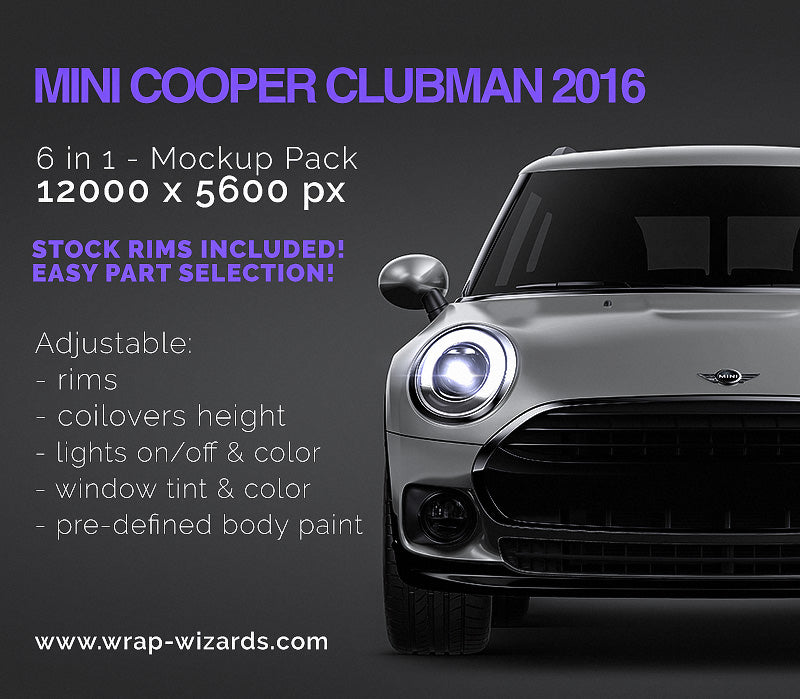 Mini Cooper Clubman 2016 - Car Mockup