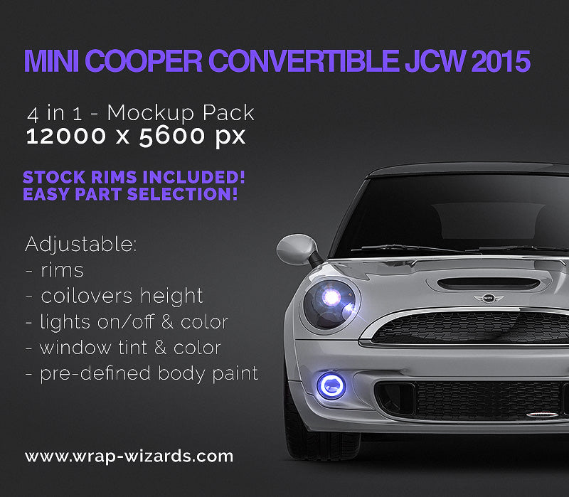 Mini John Cooper Works Convertible 2015  - Car Mockup