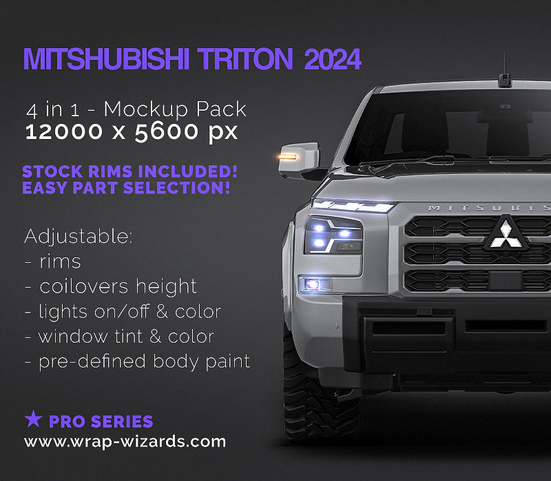 Mitsubishi Triton 2024 - Truck/Pick-up Mockup