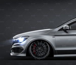 Mercedes AMG CLA Shooting Brake satin matt finish - all sides Car Mockup Template.psd