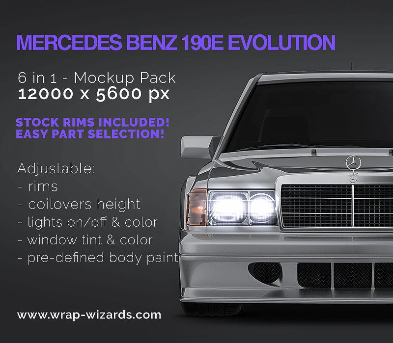 Mercedes-Benz 190E W201 Evolution II 1990 - Car Mockup