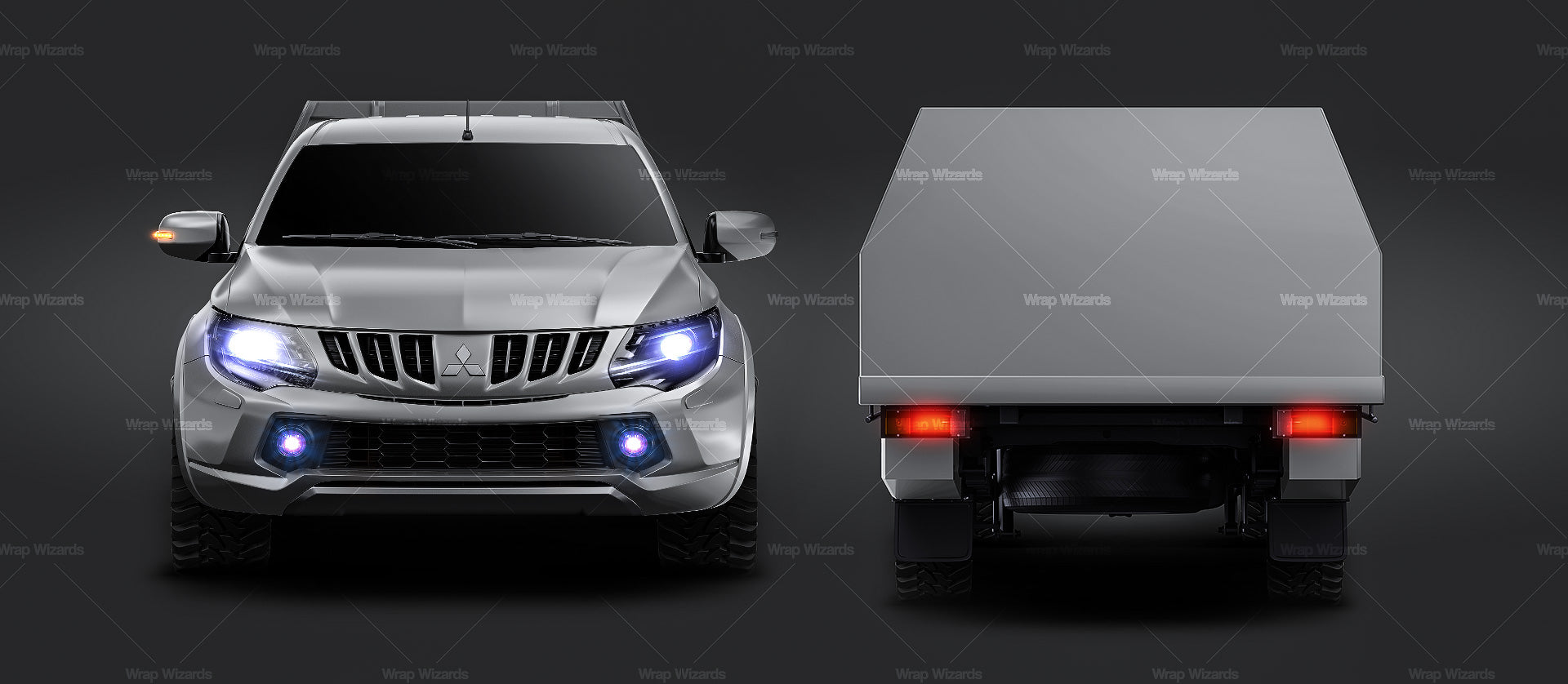 Mitsubishi L200 Triton Double Cab 2015 + toolbox - Truck/Pick-up Mockup