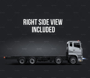 Mitsubishi Fuso Heavy Truck chassis glossy finish - all sides Car Mockup Template.psd