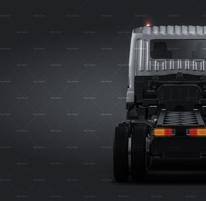 Mitsubishi Fuso Heavy Truck chassis glossy finish - all sides Car Mockup Template.psd