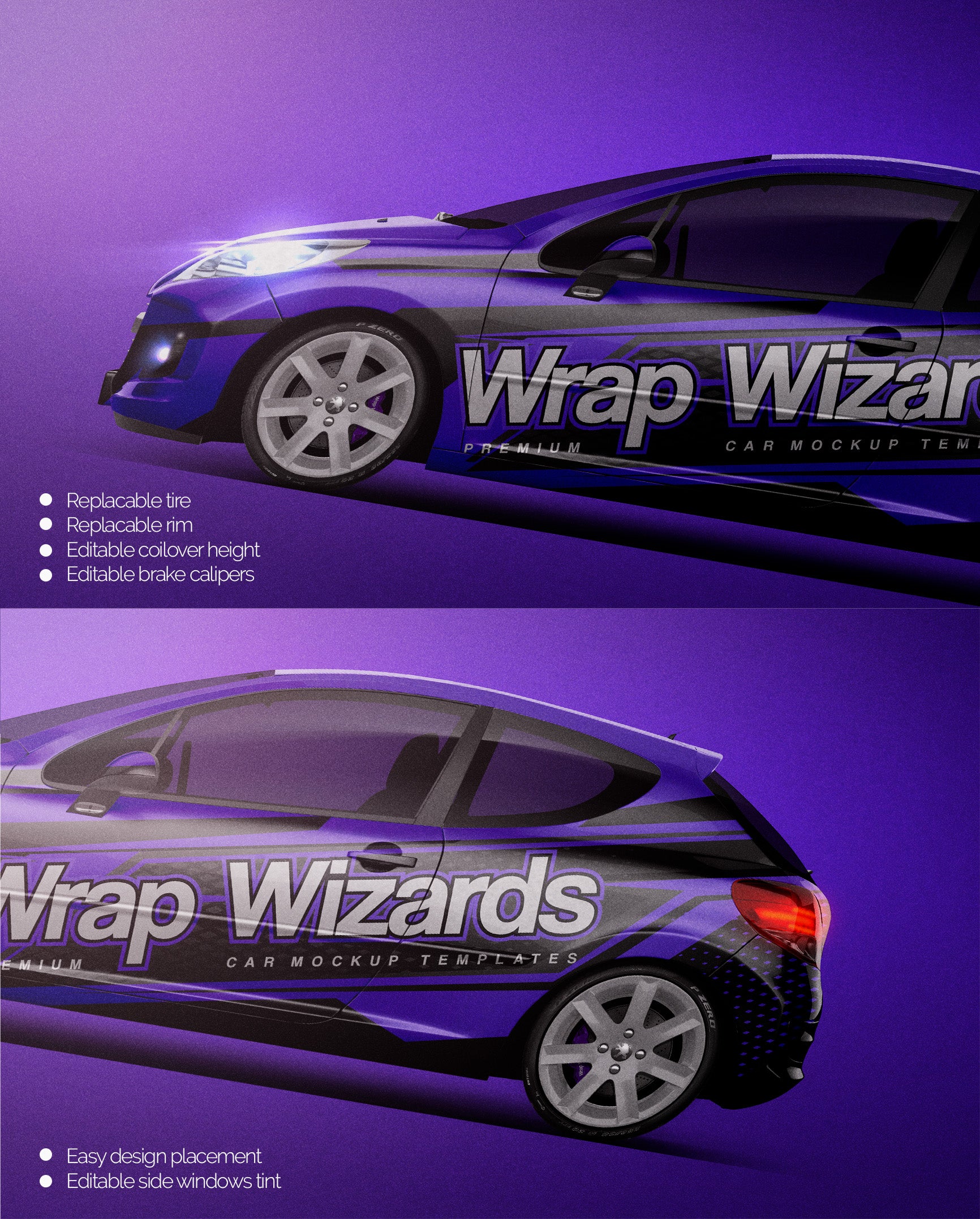 Peugeot 207 HATCHBACK 3-DOOR - Car Mockup