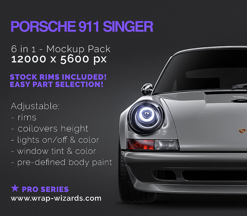 Porsche 911 Singer - Car Mockup