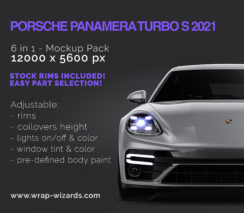 Porsche Panamera Turbo S - Car Mockup