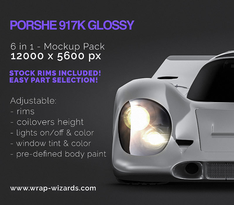 Porsche 917 K Glossy - Car Mockup