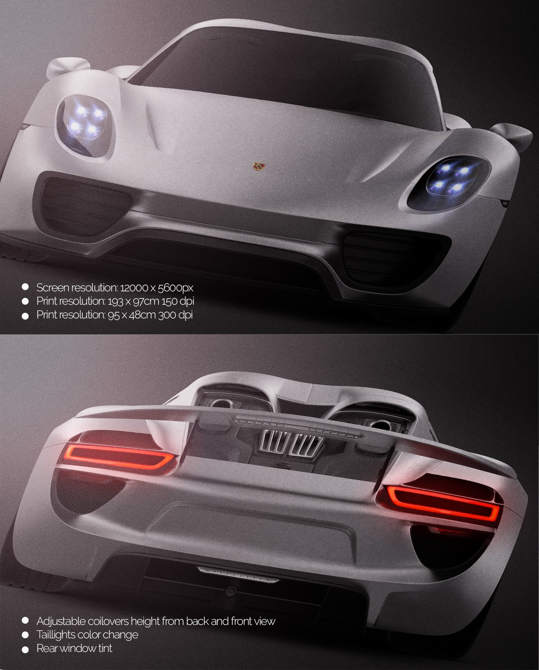 Porsche 918 Spyder 2015 - Car Mockup