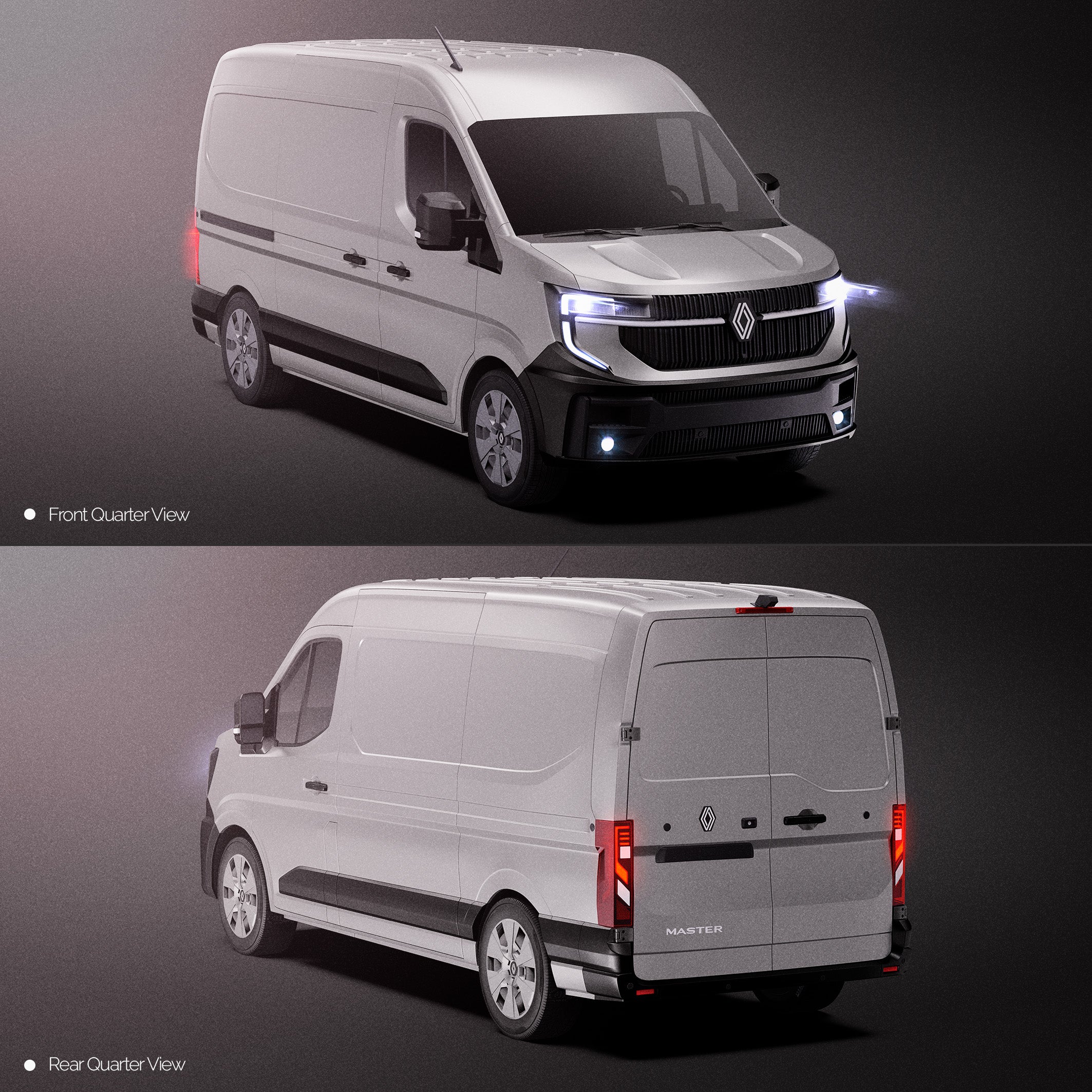 Premium van mockup for Renault Master L2H2 2025 panel van