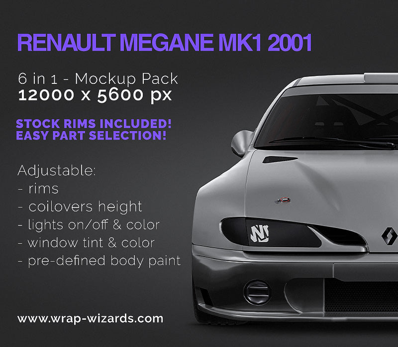 Renault Megane MK1 2001 - Car Mockup