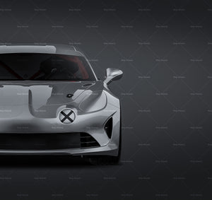 Renault Alpine A110 Cup glossy finish - all sides Car Mockup Template.psd